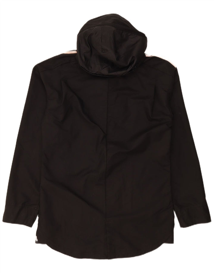 Adidas Herren Kapuzen-Regenjacke UK 38 Mittelschwarzes Polyester