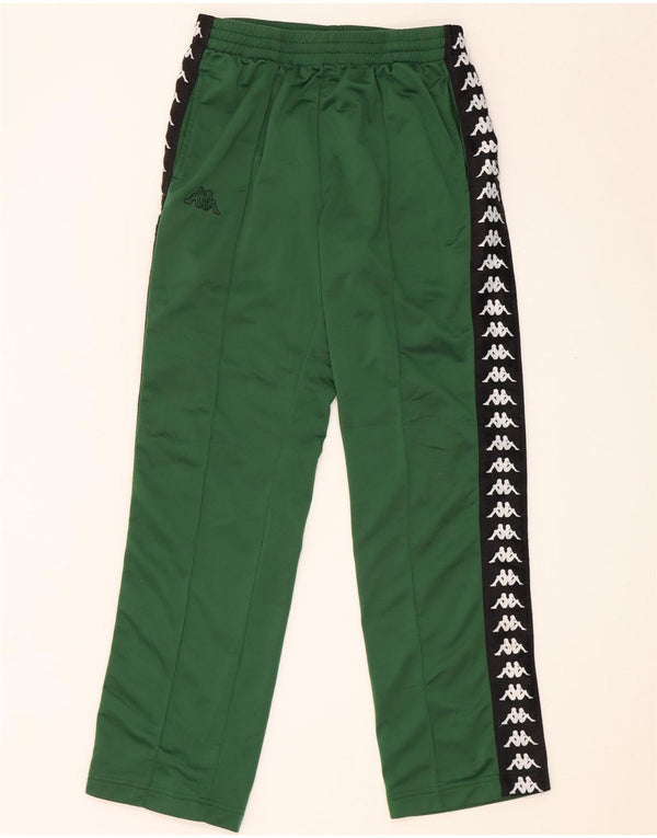 Kappa Mens Graphic Tracksuit Trousers Medium Green Colourblock Polyester
