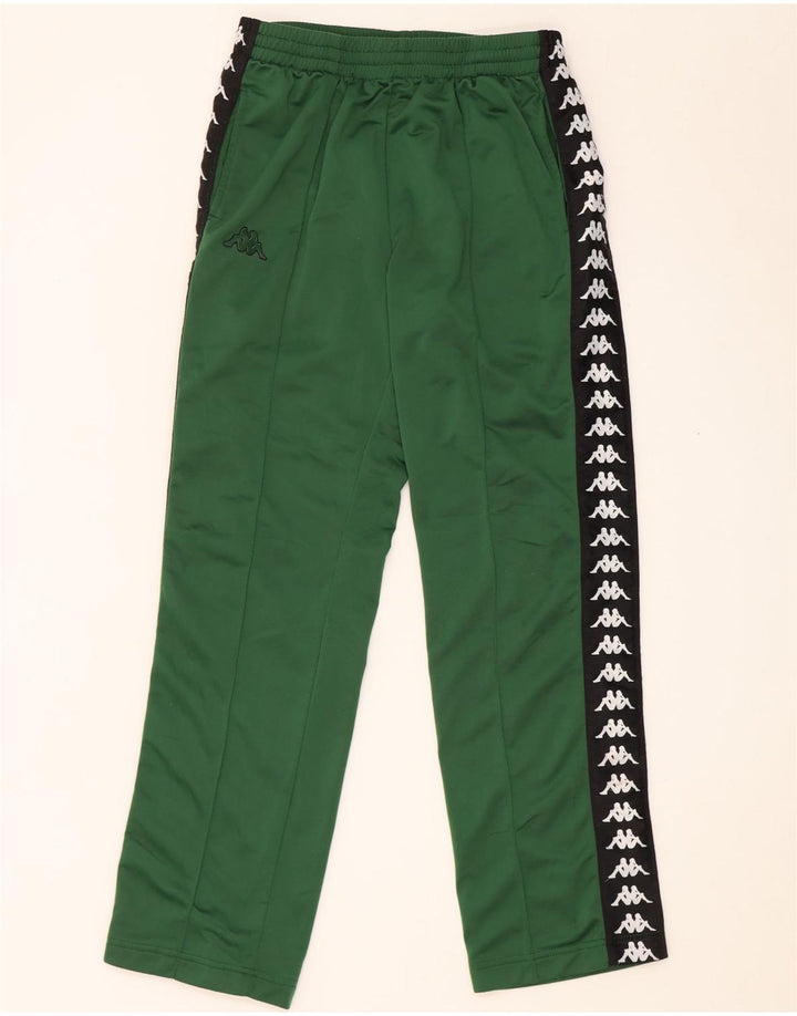 Kappa Herren-Trainingshose mit Grafik, mittelgrünes Farbblock-Polyester