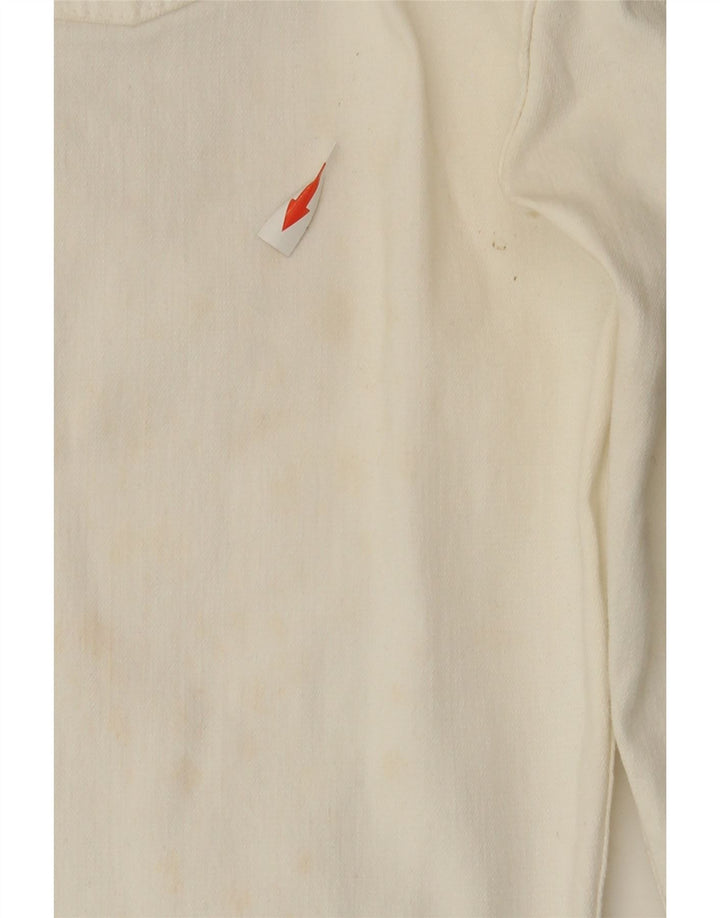 Tommy Hilfiger Schlagjeans für Damen, W32, L30, cremefarbene Baumwolle