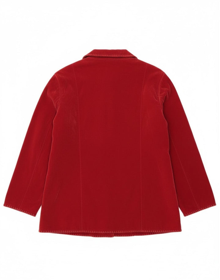 Paco Damen Fleecemantel UK 16 Large Rot Polyester