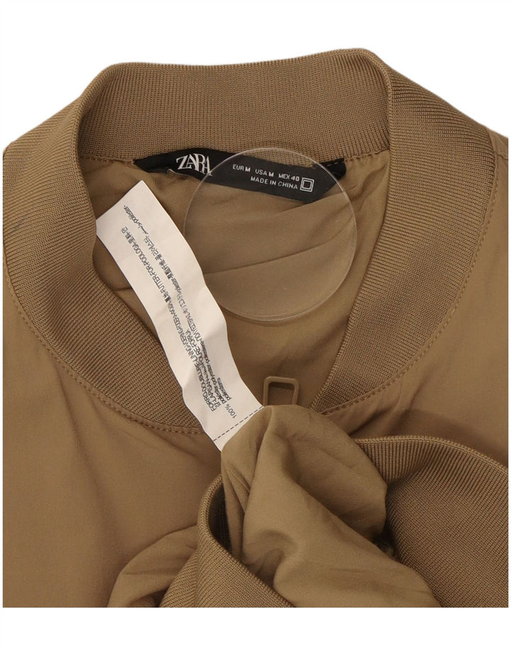 ZARA Herren Bomberjacke UK 38 Medium Beige Polyester