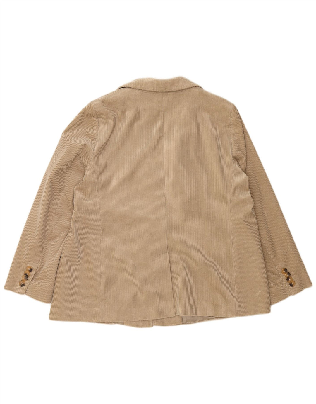 JAEGER Damen 1-Knopf-Blazer aus Cord, UK 20 2XL, beige Baumwolle