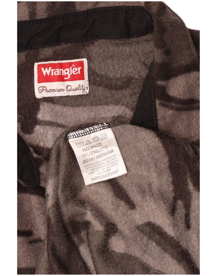 Wrangler Herren Fleeceshirt 2XL Grau Camouflage