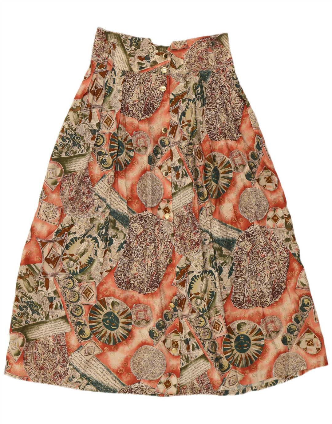 VINTAGE Womens Flared Skirt IT 44 Medium W28  Multicoloured Patchwork