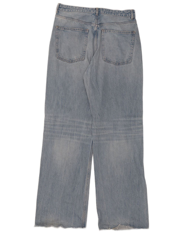 Zara Damen-Jeans mit weitem Bein, EU 44, XL, B34, L33, blaue Baumwolle