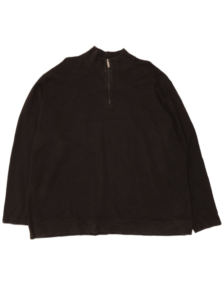 EDDIE BAUER Herren-Sweatshirt mit Reißverschluss, XL, schwarze Baumwolle