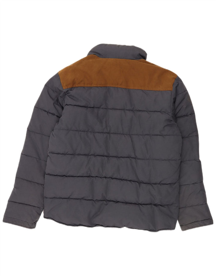 Quiksilver Herren Wattierte Jacke UK 40 Large Marineblau Baumwolle