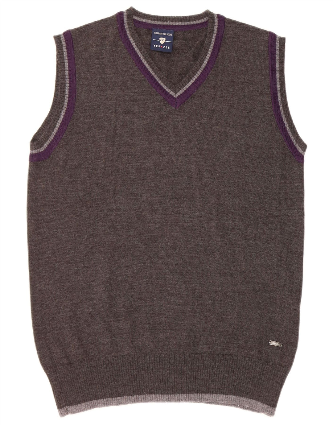 Yes Zee Herren Weste Tank Top XL Grau Viskose