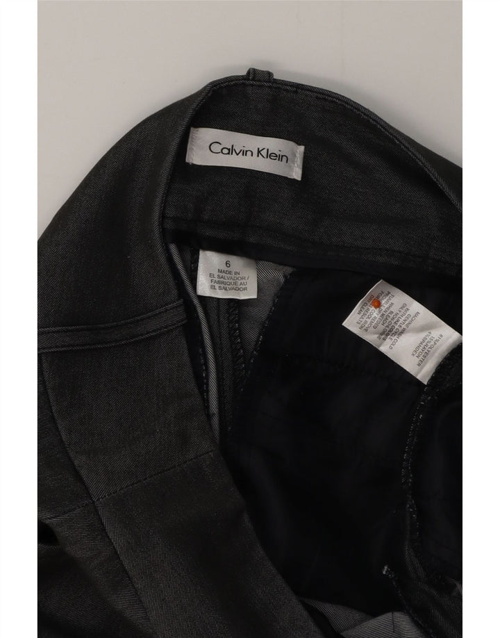 CALVIN KLEIN Damen gerade Freizeithose US 6 Medium W32 L32 Grau