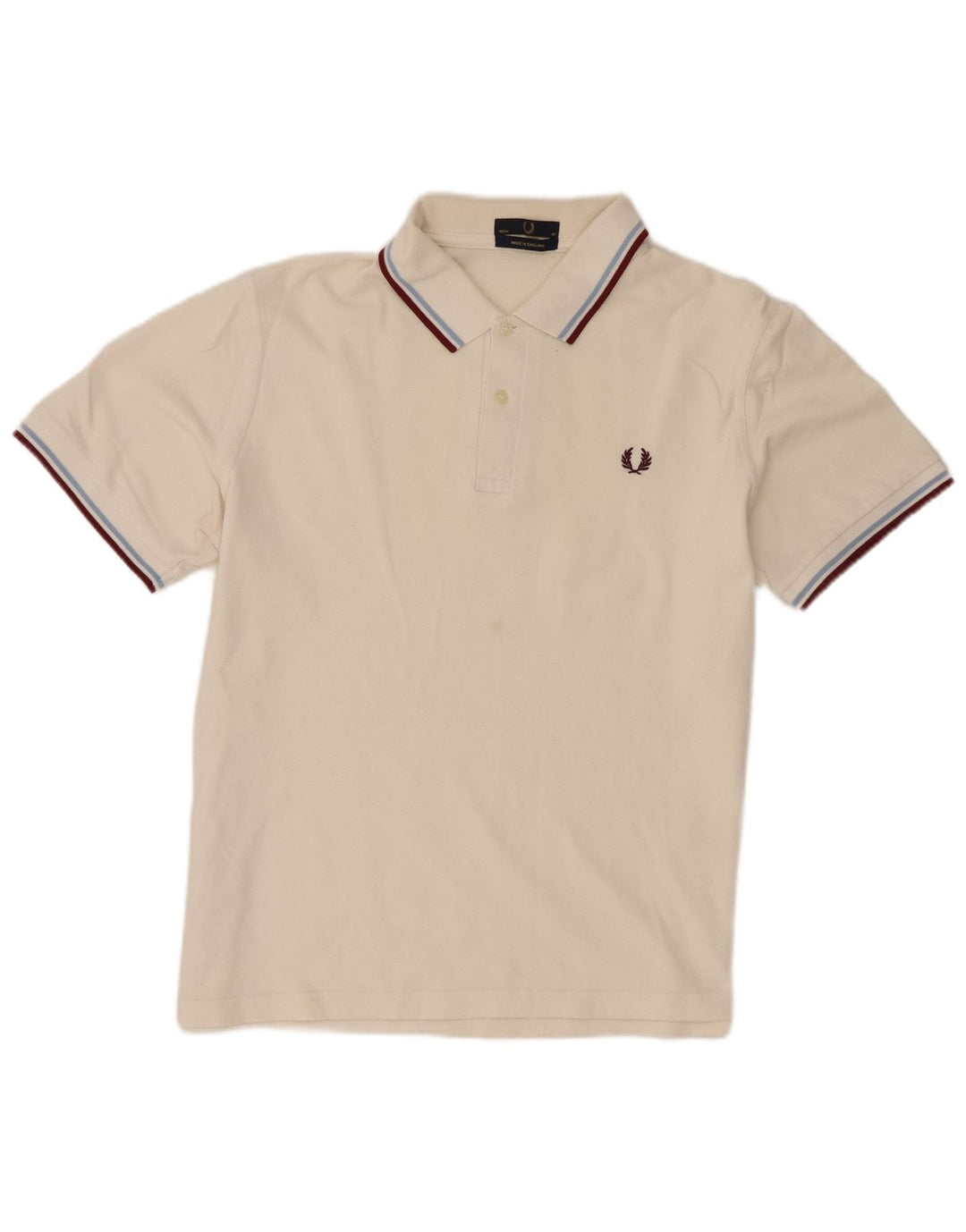 Fred Perry Herren-Poloshirt, große weiße Baumwolle