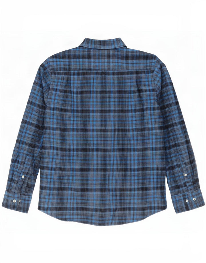 Carrera Herren-Flanellhemd mit normaler Passform, groß, marineblau, kariert, Baumwolle