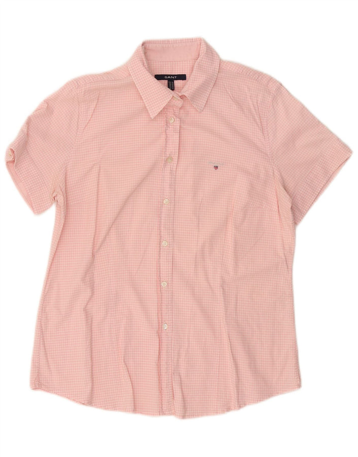 GANT Damen Kurzarmhemd UK 20 Large Pink Gingham