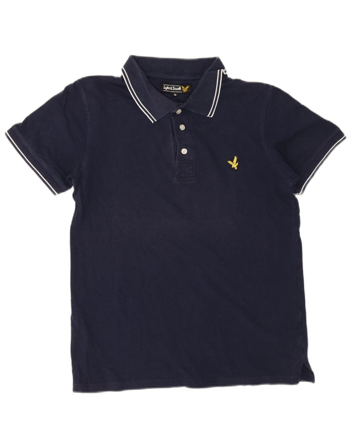 Lyle & Scott Herren-Poloshirt, Größe S, marineblau, Baumwolle