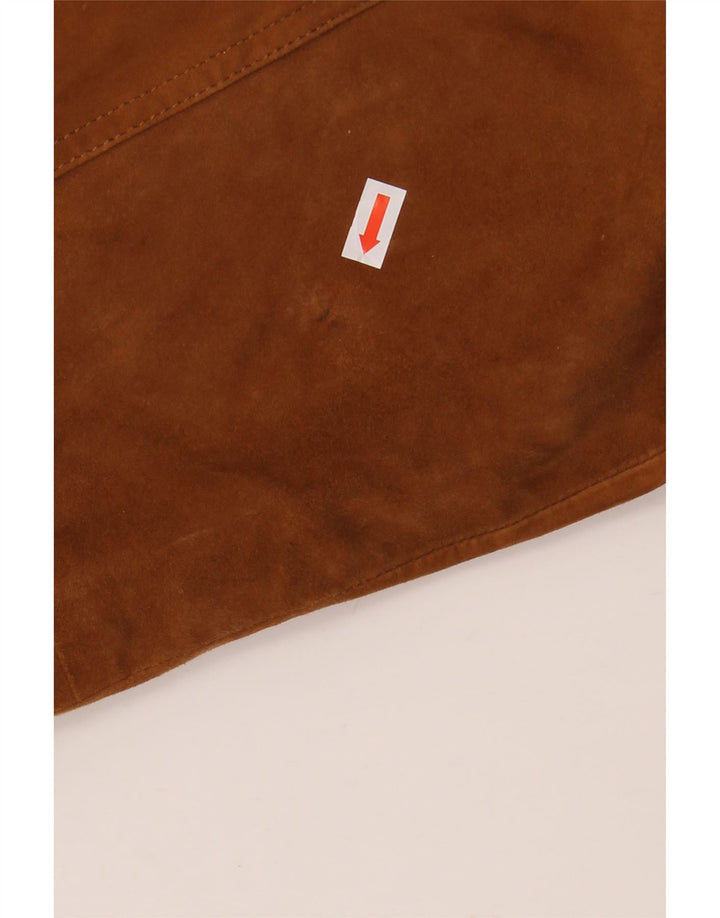 VINTAGE Herren Wildleder Bomberjacke IT 58 4XL Braunes Leder