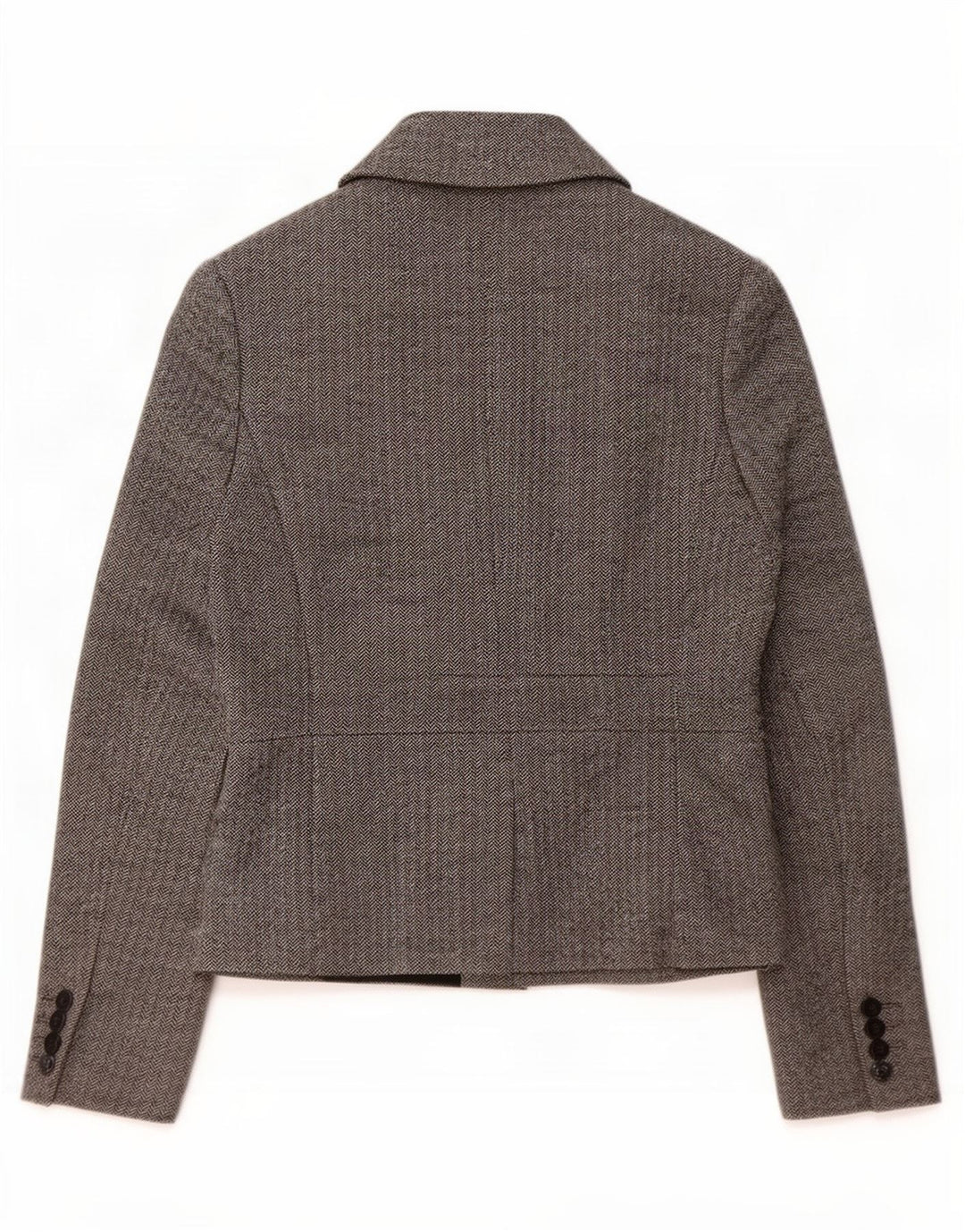 Hobbs Damen-Blazerjacke mit 3 Knöpfen, Gr. 44, Grau, Fischgrätenmuster