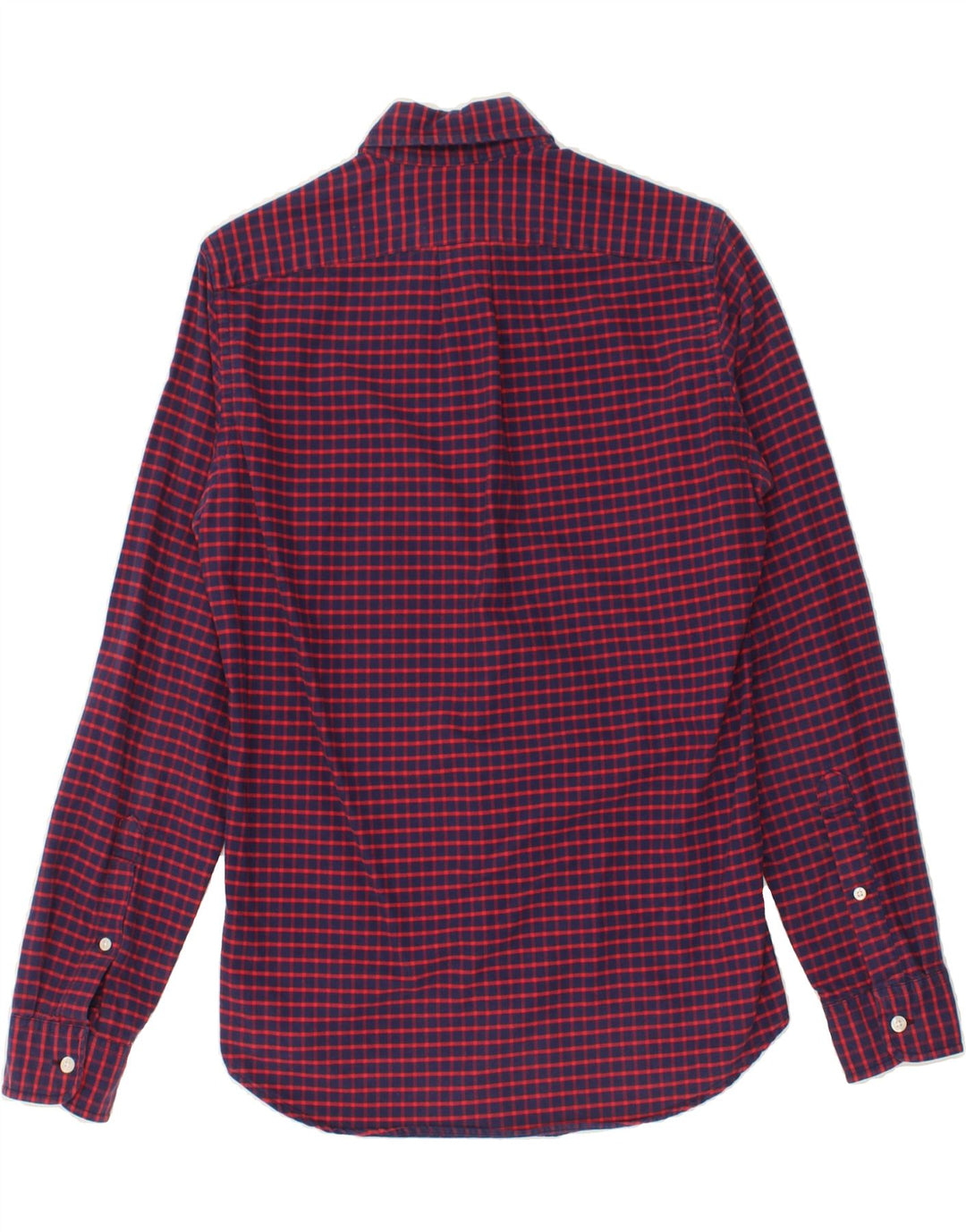 J. CREW Mens Slim Shirt XS Navy Blue Check Cotton Vintage J. Crew and Second-Hand J. Crew from Messina Hembry 