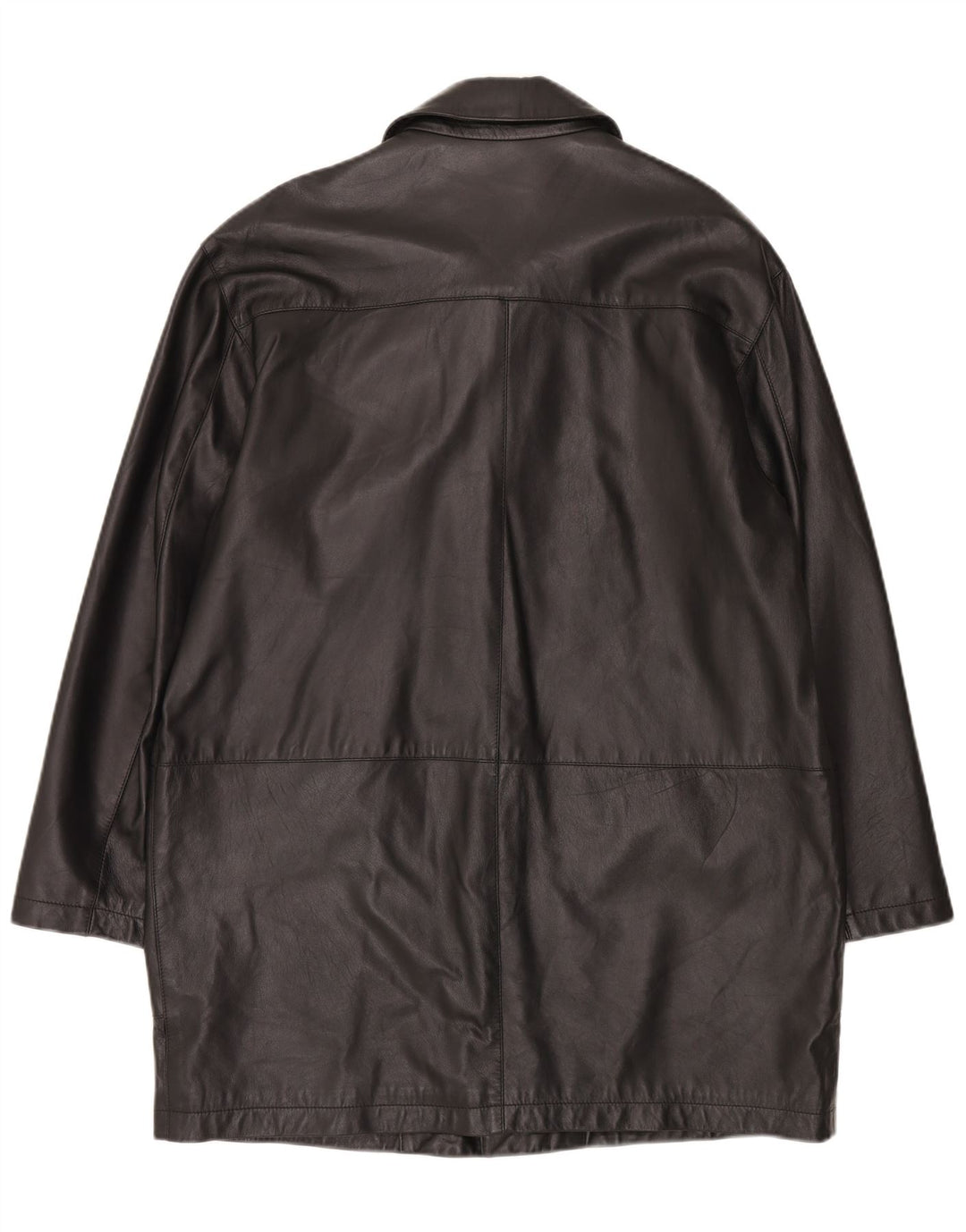 Vintage Herren Ledermantel IT 50 Large Schwarz
