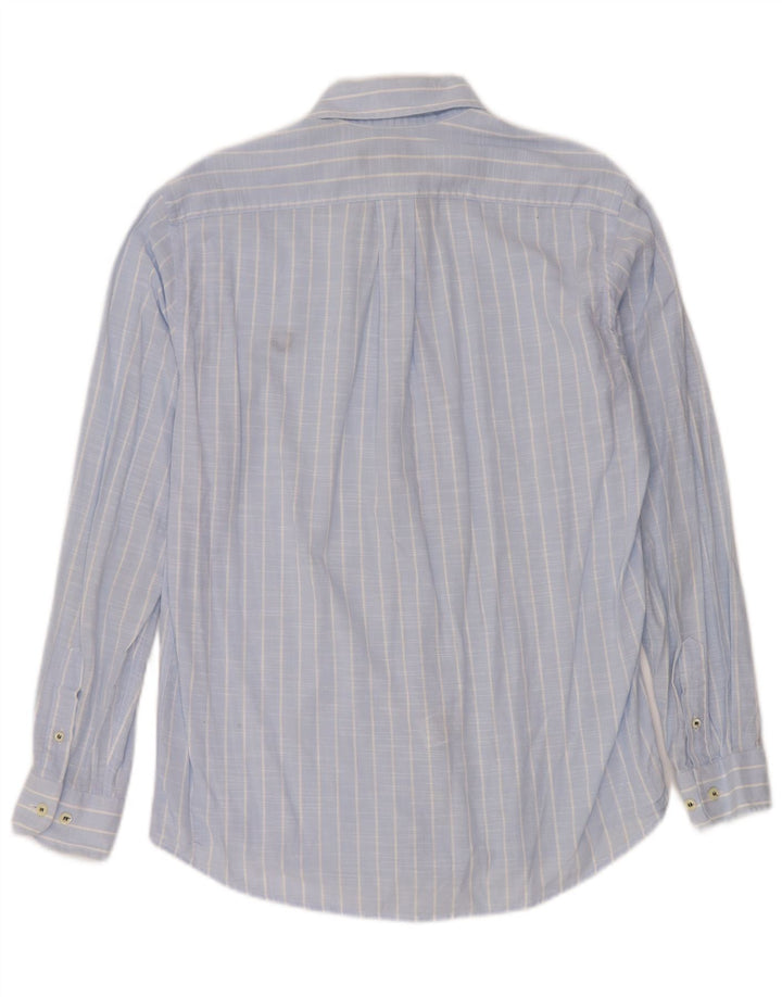 FRED PERRY Herrenhemd, klein, blau gestreift, Baumwolle