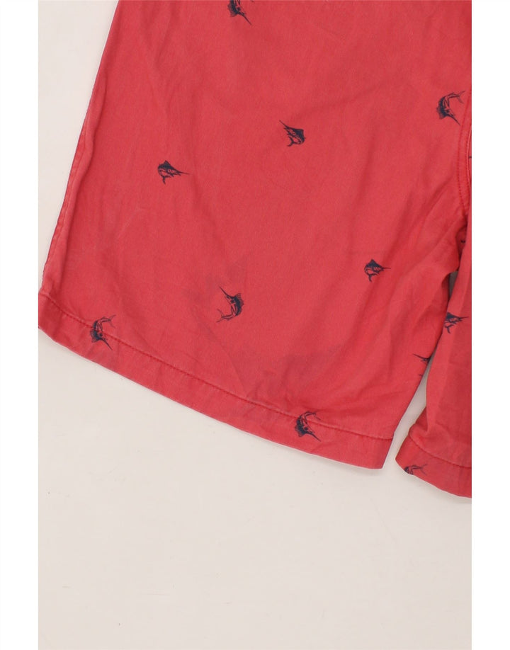 IZOD Mens Abstract Pattern Chino Shorts  W40 XL Red Cotton Vintage Izod and Second-Hand Izod from Messina Hembry 