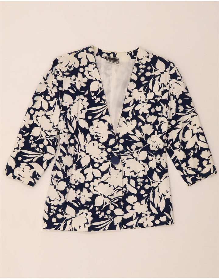 LUISA SPAGNOLI Damen 3/4-Ärmel-Blazerjacke IT 46 Large Marineblau