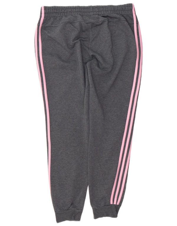 ADIDAS Damen Trainingshose Jogger UK 16/18 Large Grau meliert