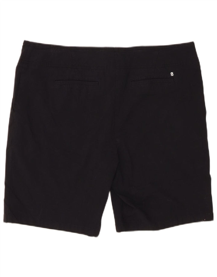 IZOD Damen Chino-Shorts US 16 2XL W38 Schwarz Rayon