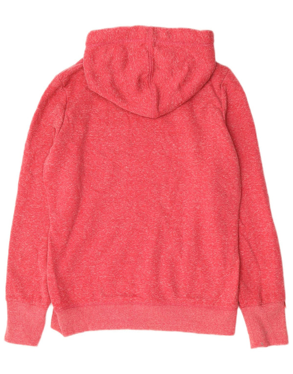 Superdry Graphic Hoodie-Pullover für Damen, UK 16, Größe L, rot geflecktes Polyester