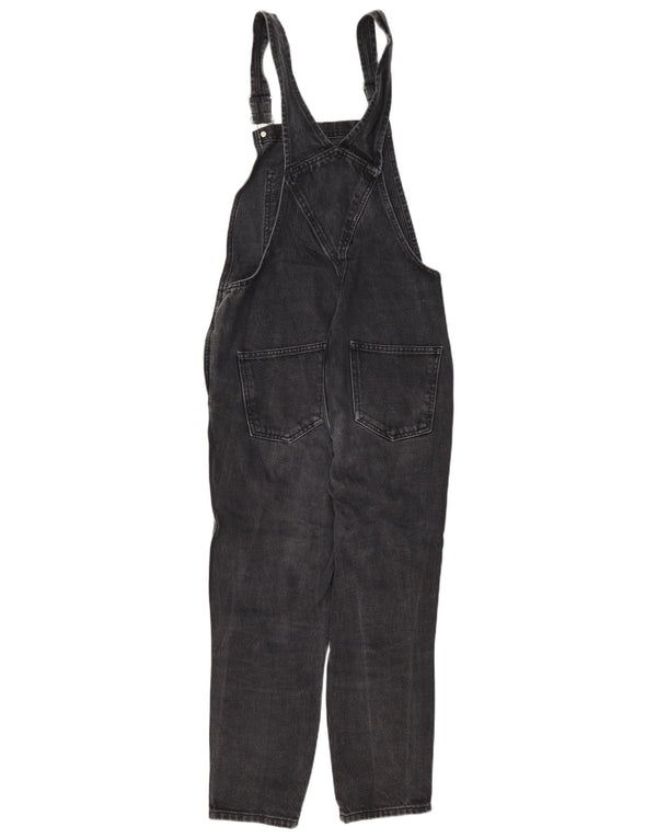 Topshop Damen Latzhose Slim Jeans UK 8 Small W27 L26 Graue Baumwolle