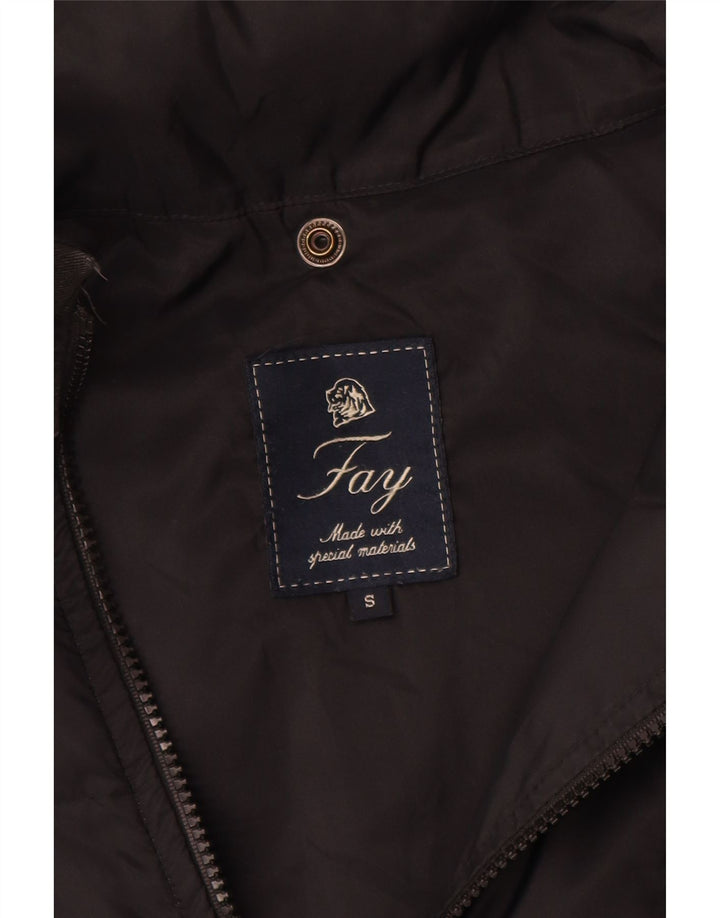 Fay Herren Wattierte Jacke UK 36 Small Schwarz Polyamid