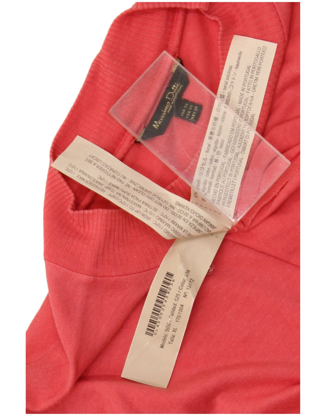 Massimo Dutti Damen Top Langarm UK 18 XL Rosa Lyocell