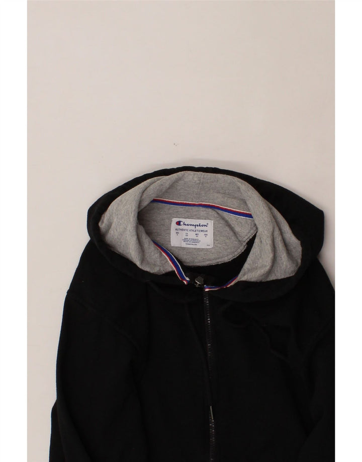 CHAMPION Mens Zip Hoodie Sweater Small Black Cotton Vintage Champion and Second-Hand Champion from Messina Hembry 
