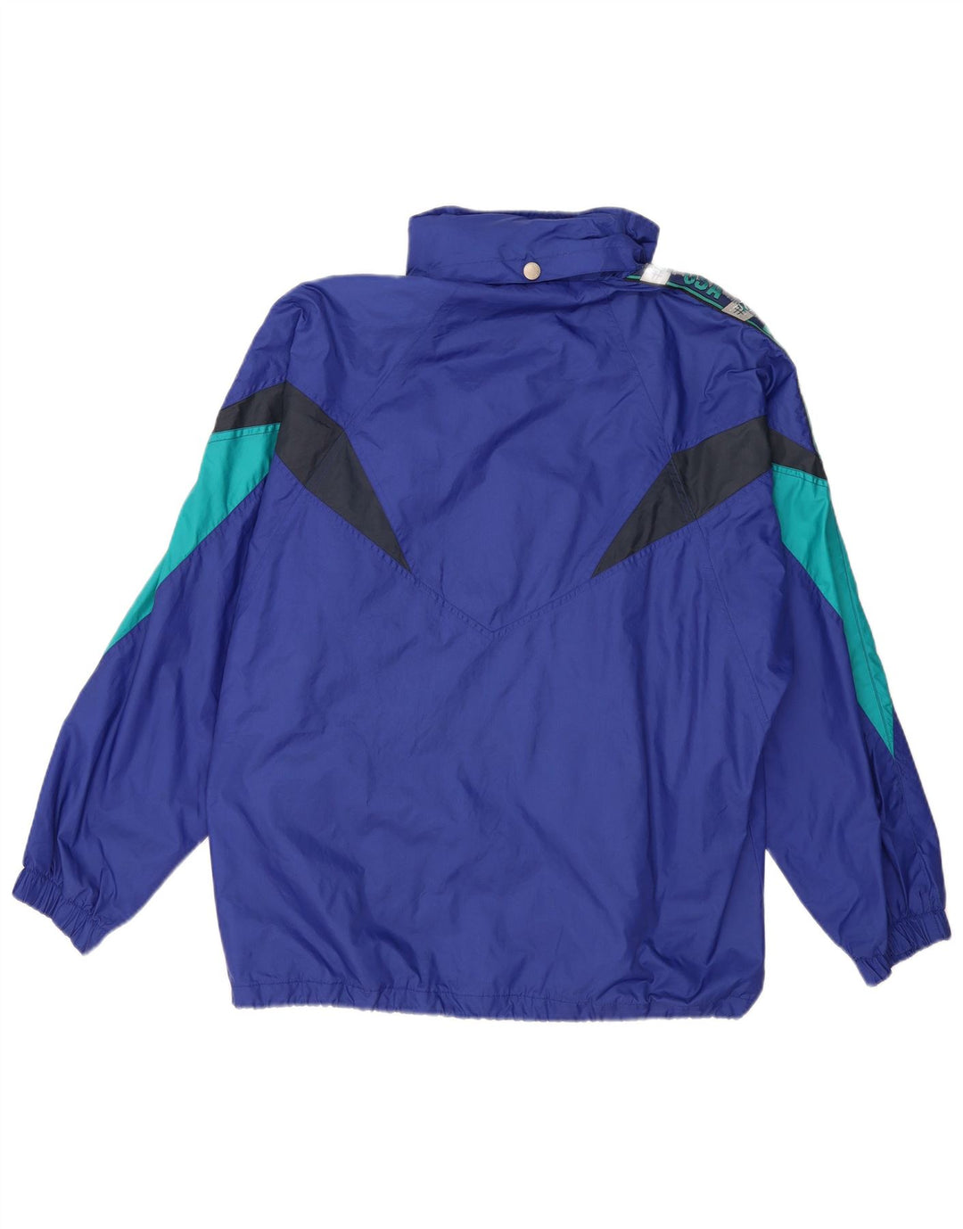 Brugi Herren-Windjacke mit Kapuze, UK 38, mittelgroß, Marineblau, Farbblock