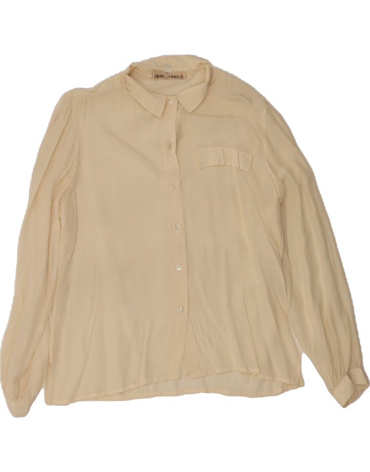 VINTAGE Womens Shirt Blouse IT 44 Medium Off White Vintage Vintage and Second-Hand Vintage from Messina Hembry 