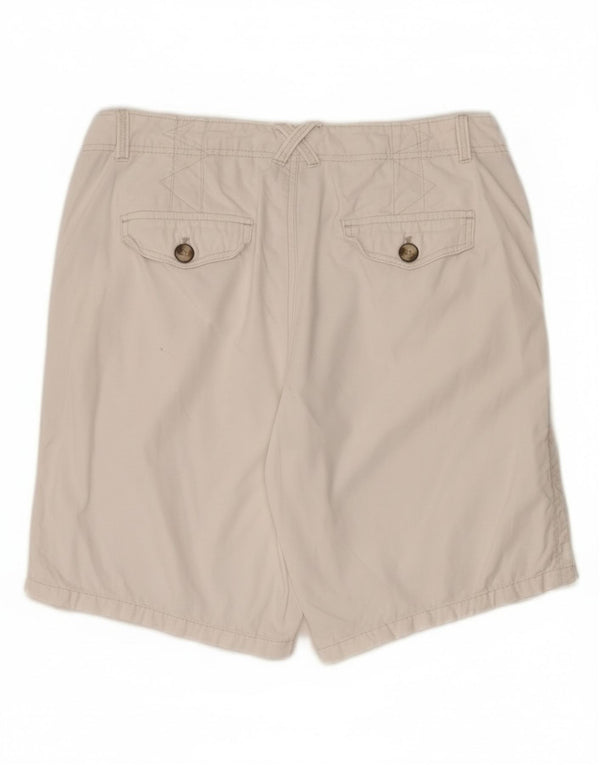 Eddie Bauer Damen Blakely Fit Chino Shorts US 12 Large W34 Weiße Baumwolle