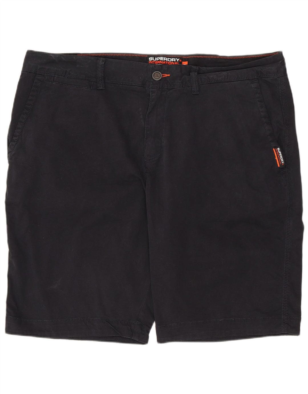 SUPERDRY Herren-Chinoshorts mit schmaler Passform, W36, Größe L, Schwarz, Baumwolle