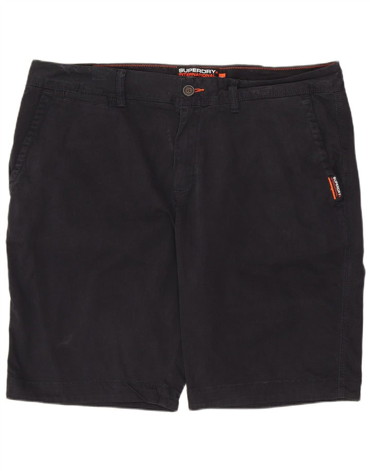 SUPERDRY Herren-Chinoshorts mit schmaler Passform, W36, Größe L, Schwarz, Baumwolle