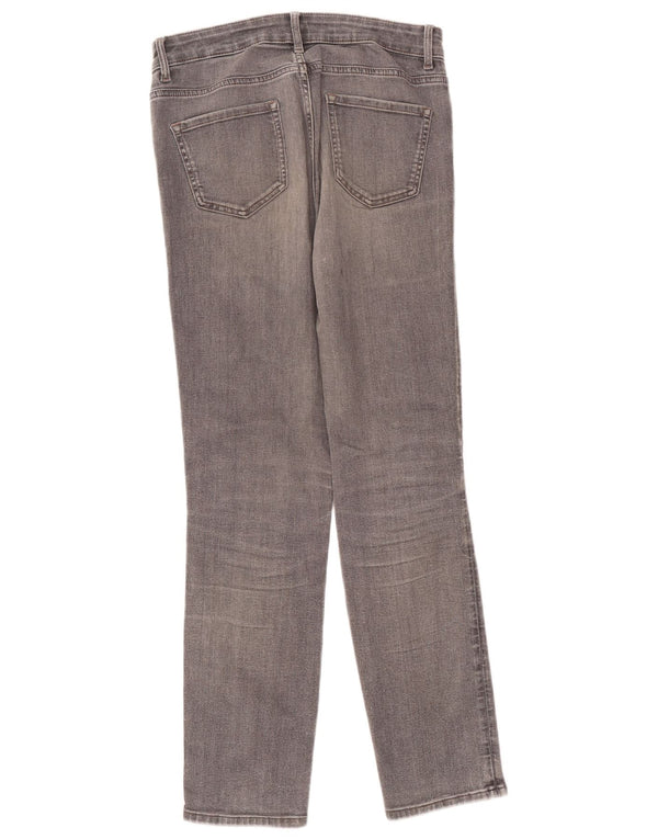Marks & Spencer Damen The Lily Slim Jeans UK 10 Small W28 L29 Graue Baumwolle