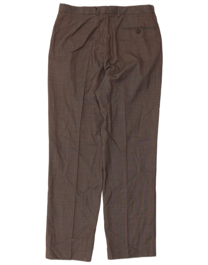 MARKS & SPENCER Gerade Herren-Anzughose W34 L33 Graues Polyester
