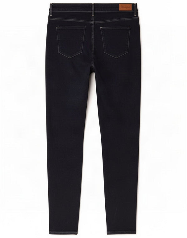 Wrangler Womens Skinny Jeans W31 L32 Navy Blue Cotton
