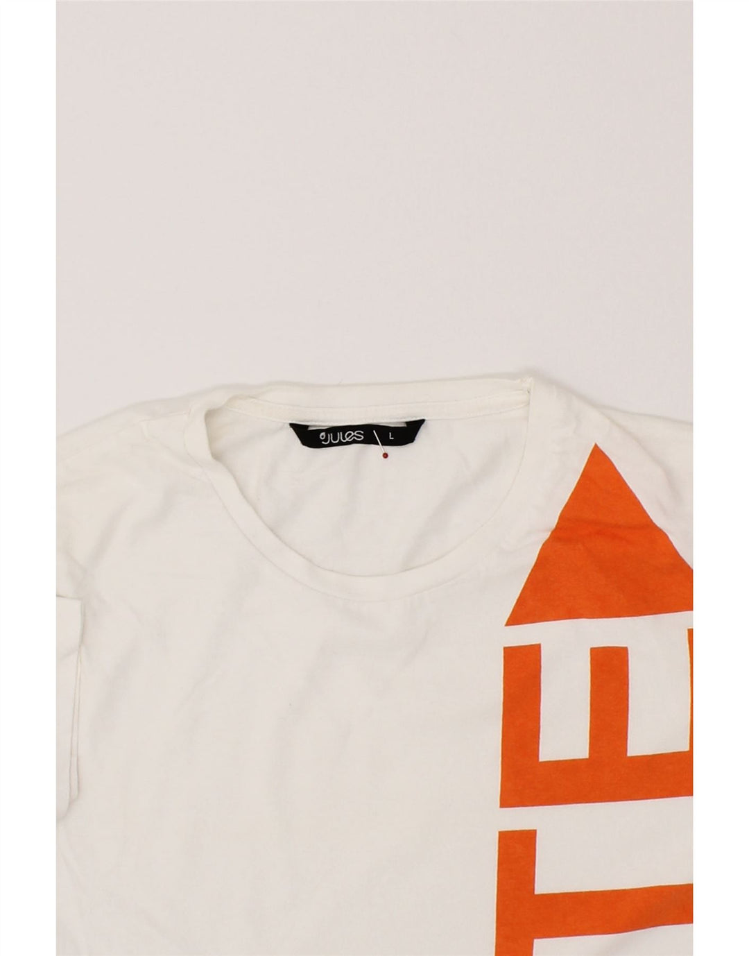 JULES Womens Graphic T-Shirt Top UK 16 Large White Vintage Jules and Second-Hand Jules from Messina Hembry 