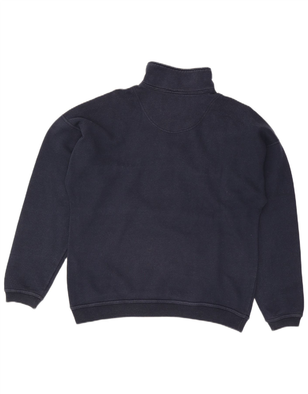 CHAMPION Herren-Sweatshirt mit Reißverschluss am Hals, mittlerer Marineblau-Farbblock
