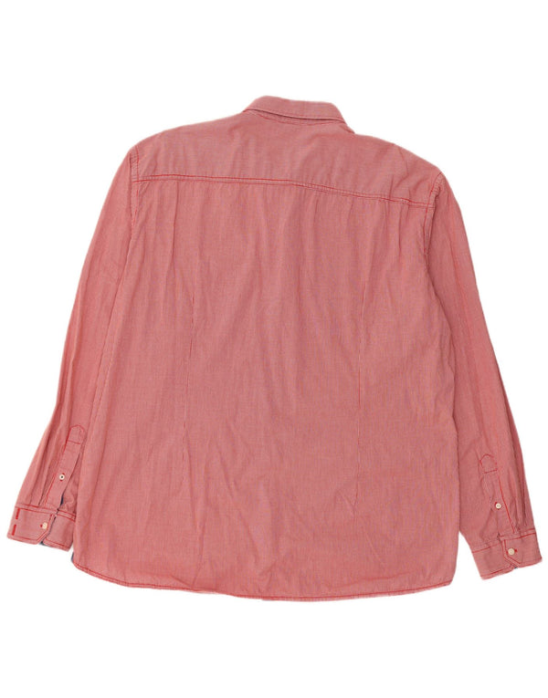 S.Oliver Herren Slim Fit Hemd 2XL Rot Gingham Baumwolle