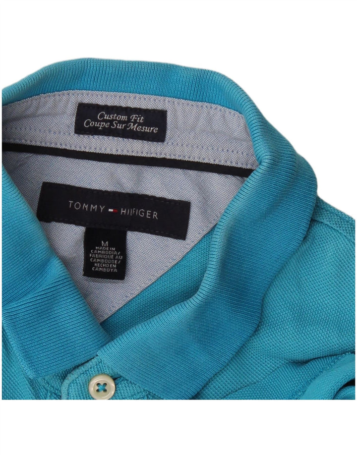 TOMMY HILFIGER Herren Custom Fit Poloshirt Mittelblau