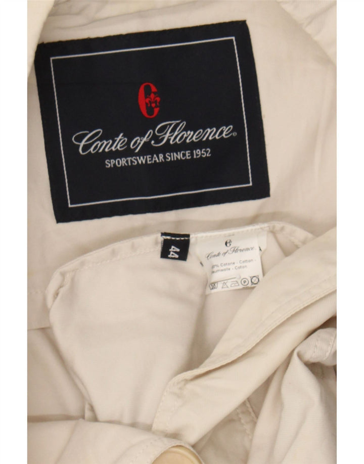 CONTE OF FLORENCE Womens 3 Button Blazer Jacket IT 44 Medium Off White Vintage Conte of Florence and Second-Hand Conte of Florence from Messina Hembry 