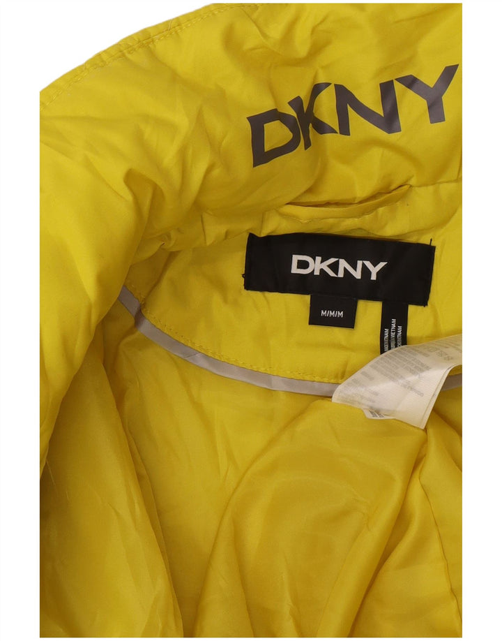Dkny Damen Wattierte Jacke UK 12 Mittelgelb Polyester Modern