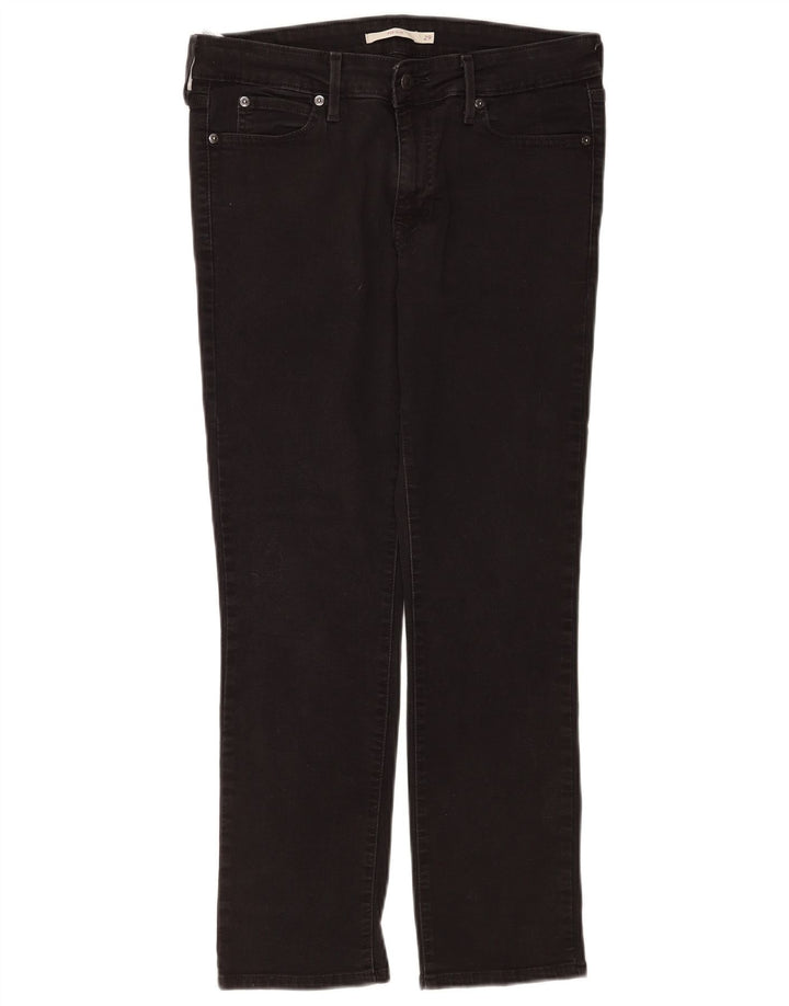 Levi's Damen 712 Slim Jeans W29 L27 Schwarze Baumwolle