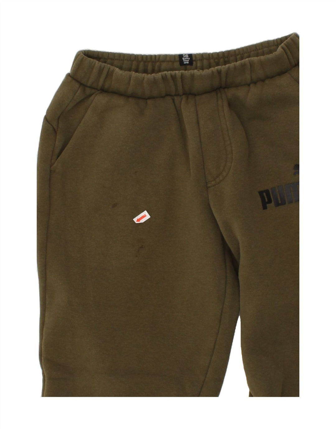 PUMA Boys Tracksuit Trousers Joggers 11-12 Years Khaki Vintage Puma and Second-Hand Puma from Messina Hembry 