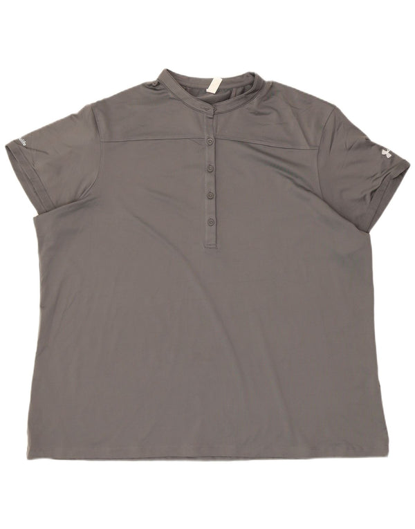 Under Armour Damen Heat Gear T-Shirt Top UK 22 3XL Grau