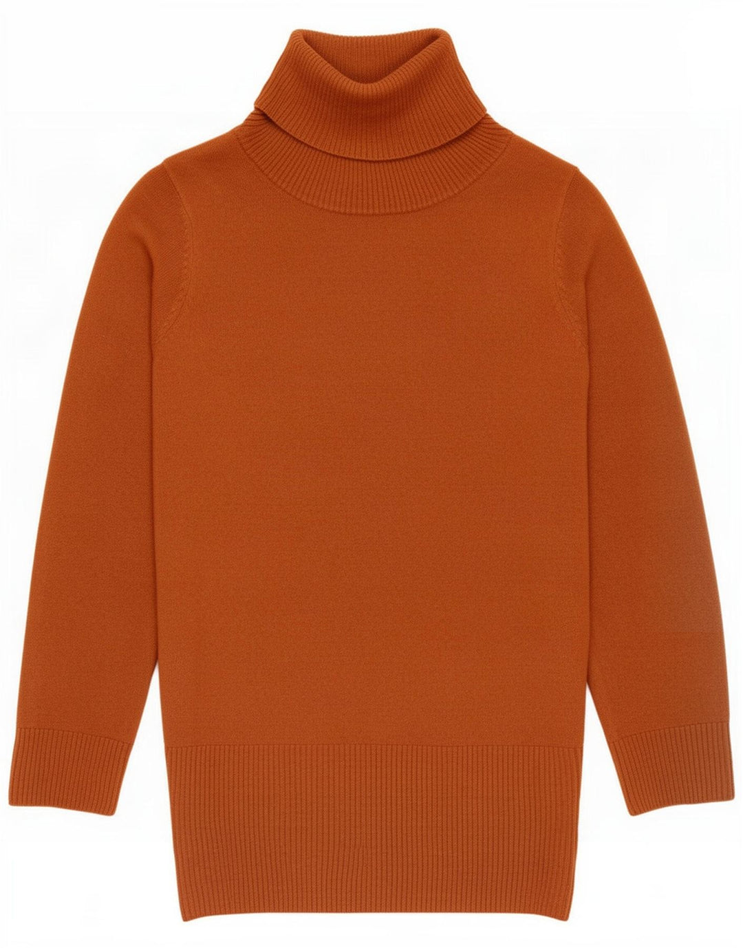 Marks & Spencer Langer Rollkragenpullover für Damen, Gr. 12, Mittelbraun